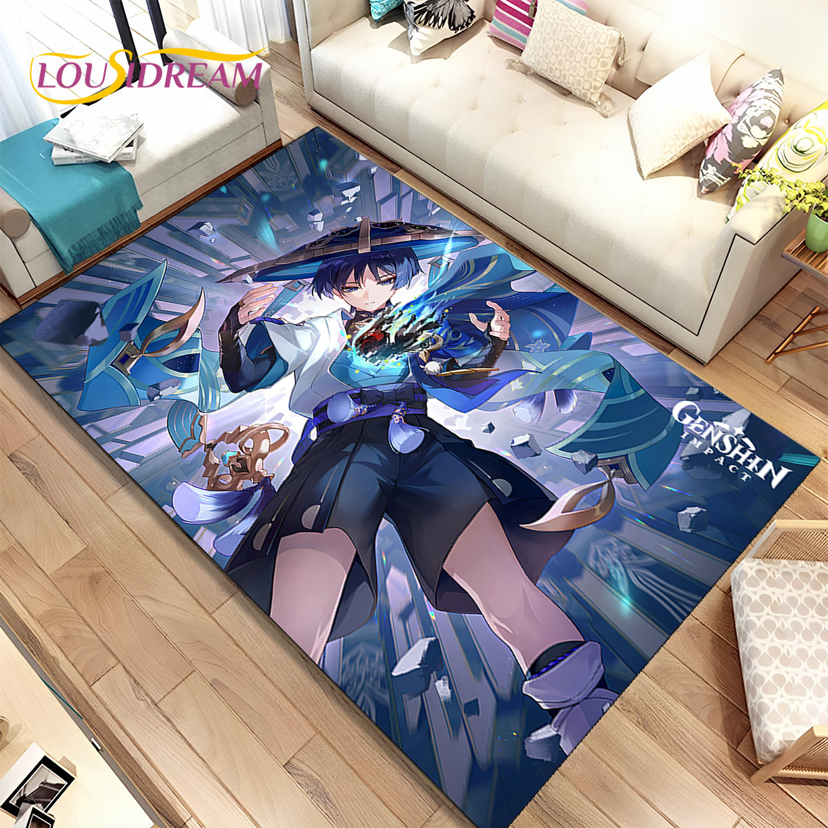 Kids Outdoor Area - Genshin Impact Cartoon Game Area Tappeto,